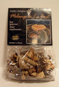 bag of dried mushrooms