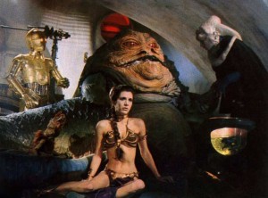 princess leia and jabba the hut star wars