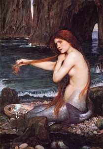 waterhouse painting mermaid